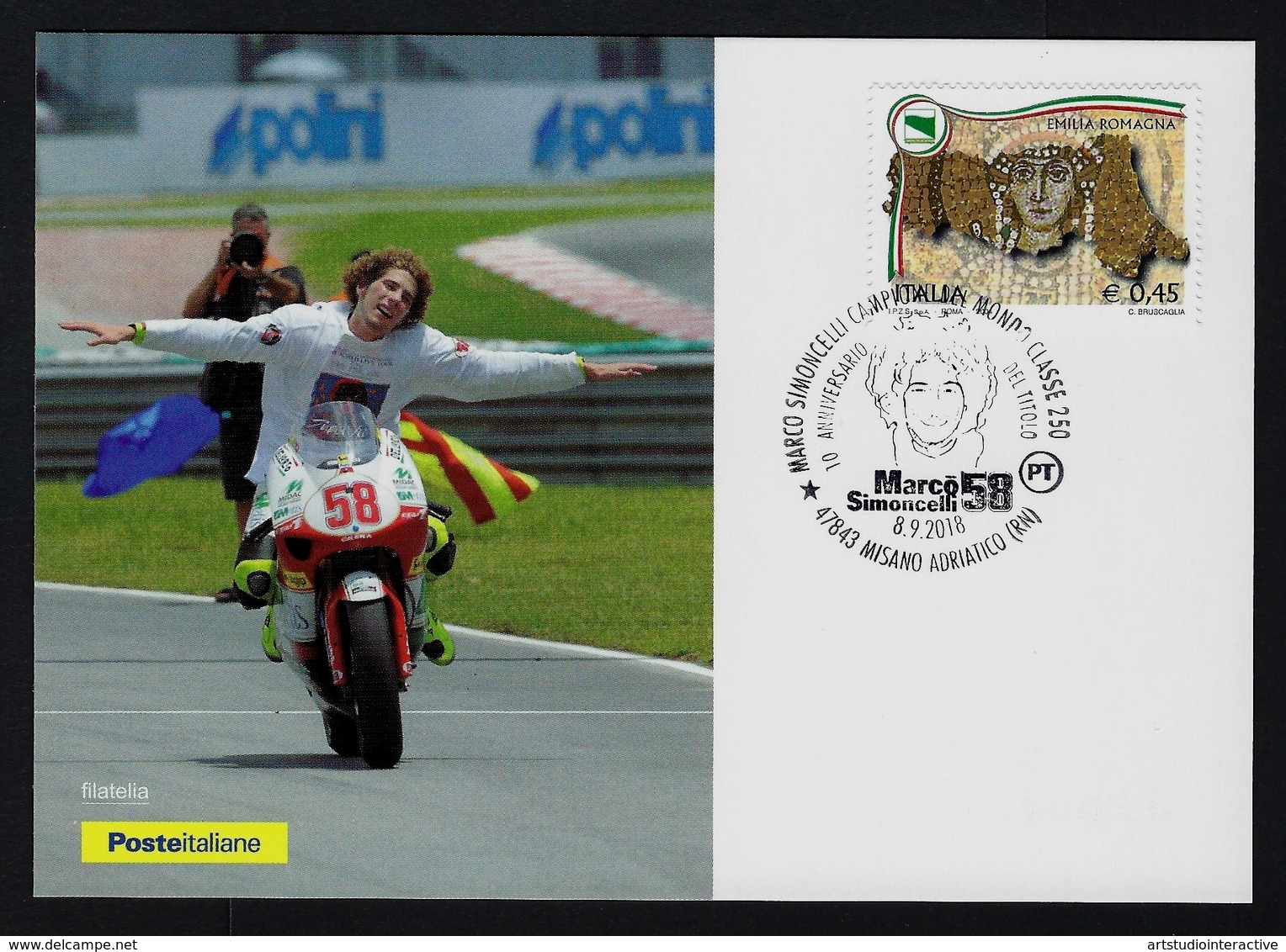 2018 ITALIA "MARCO SIMONCELLI 58" FOLDER (ANN. MISANO ADRIATICO) - Presentation Packs