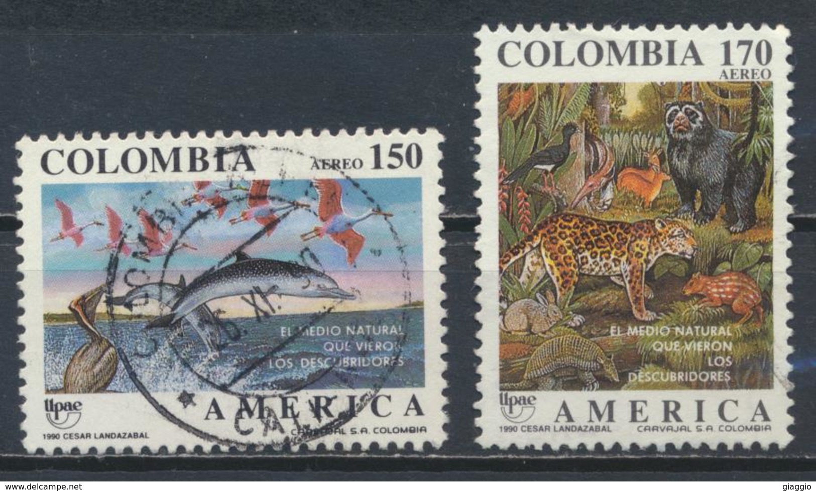 °°° COLOMBIA - Y&T N°823/24 PA - 1990 °°° - Colombia