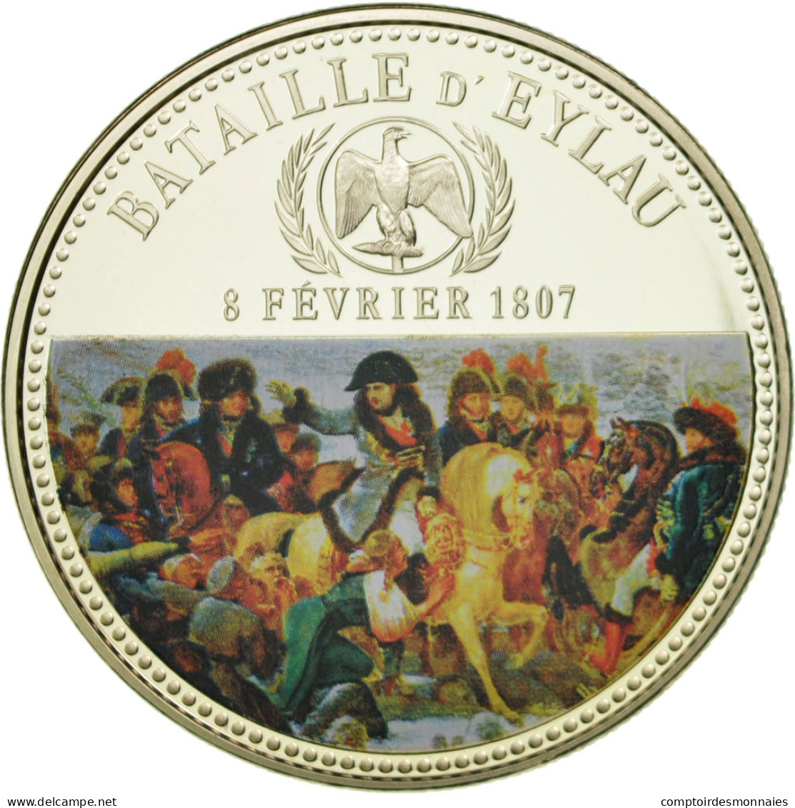 France, Médaille, Napoléon Ier, Bataille Eylau (1807), FDC, Copper-nickel - Autres & Non Classés