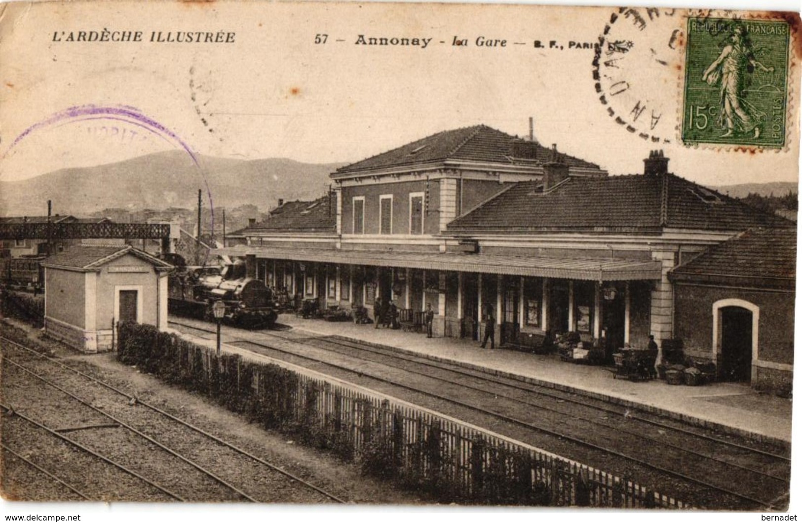 07 ... ANNONAY ... LA GARE ... ARRIVEE DU TRAIN - Annonay