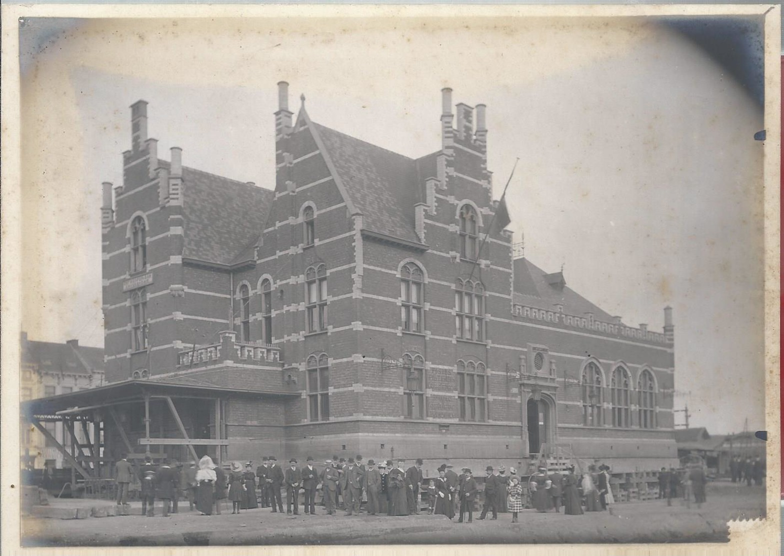 A63/ ALMBUMINA, Train, Construct, Belgium, Station, Antwerp, Photography, Collection, Antique, Remodel - Old (before 1900)