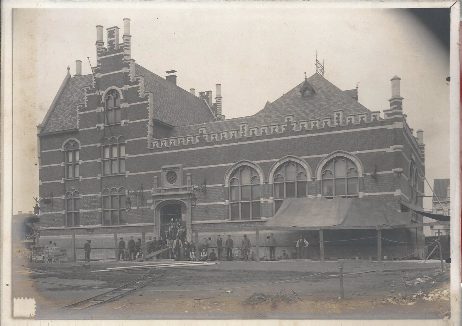 A64/ ALMBUMINA, Train, Construct, Belgium, Station, Antwerp, Photography, Collection, Antique, Remodel - Old (before 1900)