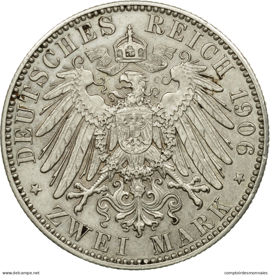 Monnaie, Etats Allemands, SAXONY-ALBERTINE, Friedrich August III, 2 Mark, 1906 - Andere & Zonder Classificatie