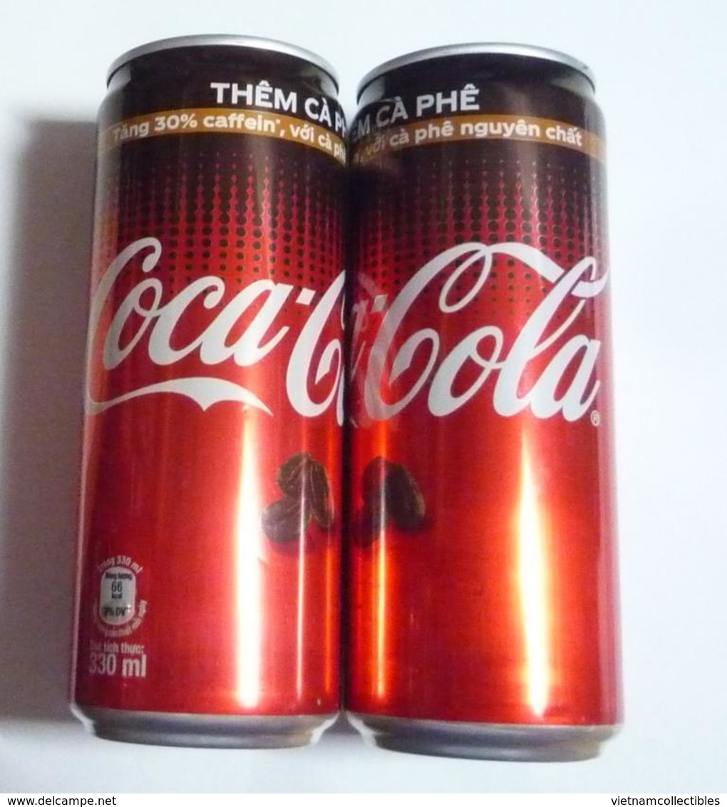 A Vietnam Viet Nam Coca Cola 330ml Can PLUS COFFEE / Opened By 2 Holes For Each Can - Blikken