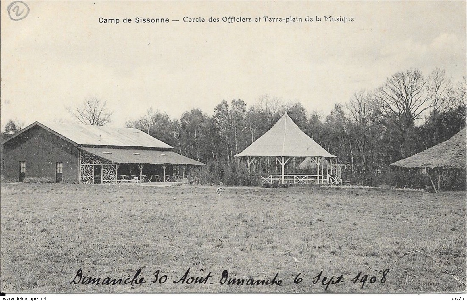 Camp De Sissonne: Vue D'ensemble, Entrée, Cercle Des Officiers - Lot De 3 Cartes Non Circulées - Casernes