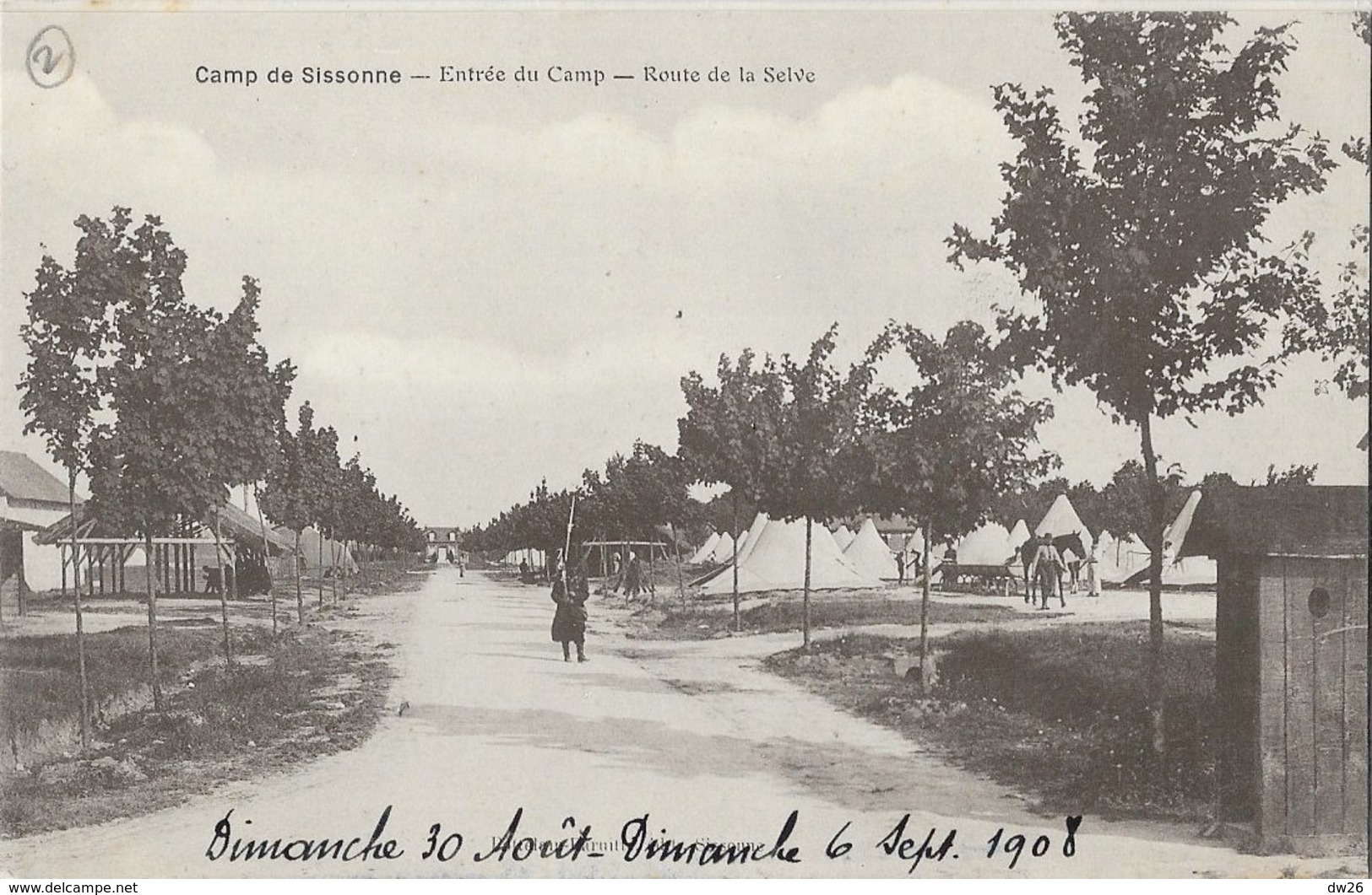 Camp De Sissonne: Vue D'ensemble, Entrée, Cercle Des Officiers - Lot De 3 Cartes Non Circulées - Casernes