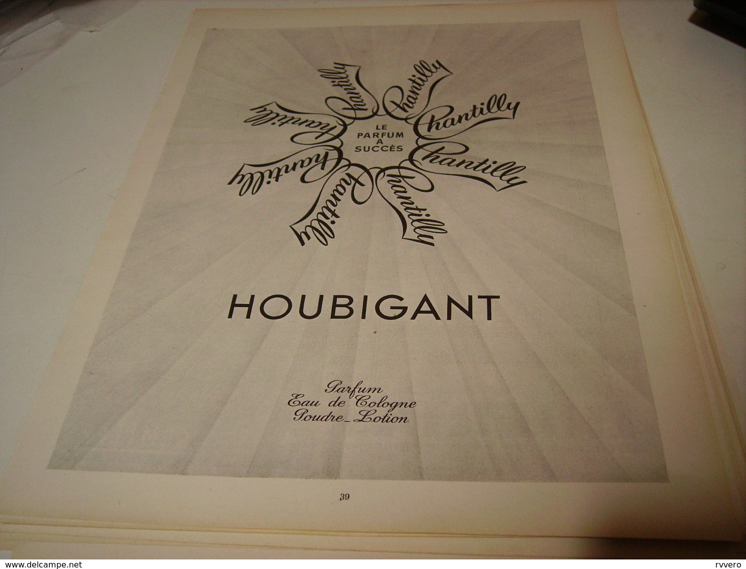 ANCIENNE PUBLICITE PARFUM  DE HOUBIGANT 1952 - Affiches