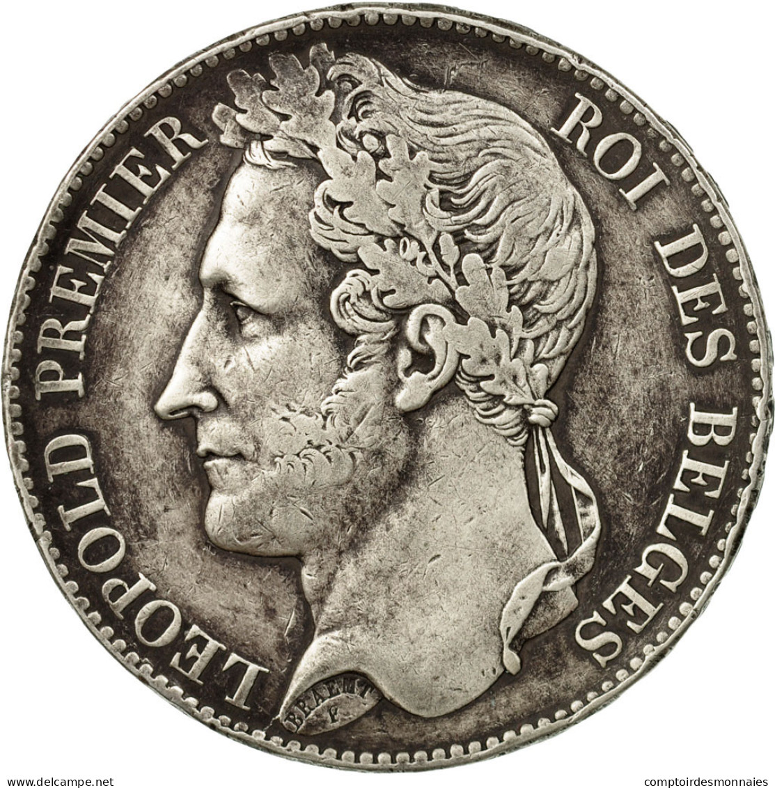 Monnaie, Belgique, Leopold I, 5 Francs, 5 Frank, 1848, TTB, Argent, KM:3.2 - 5 Frank