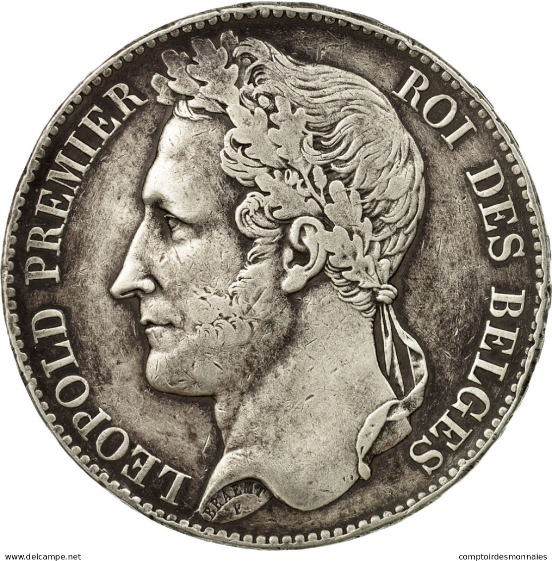 Monnaie, Belgique, Leopold I, 5 Francs, 5 Frank, 1848, TTB, Argent, KM:3.2 - 5 Francs