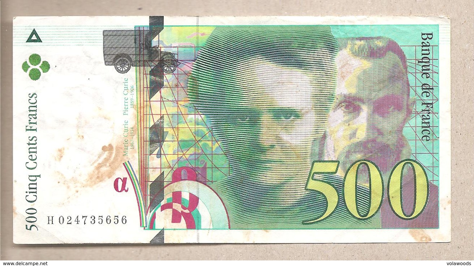 Francia - Banconota Circolata Da 500 Franchi P-160a.1 - 1994 - 500 F 1994-2000 ''Pierre Et Marie Curie''