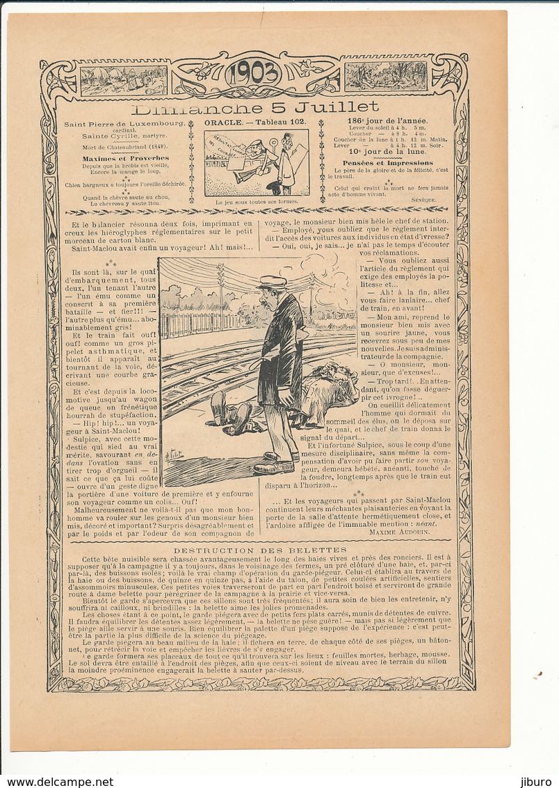 4 Scans Presse 1903 Un Voyageur à Saint-Maclou (? 27 Eure ??) Gare Perdue Chef De Gare Perche Au Château-Rieussec 223CH5 - Non Classificati