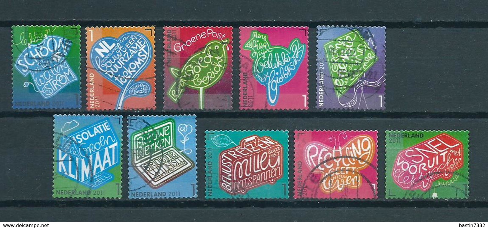 2011 Netherlands Complete Set Environment Used/gebruikt/oblitere - Used Stamps