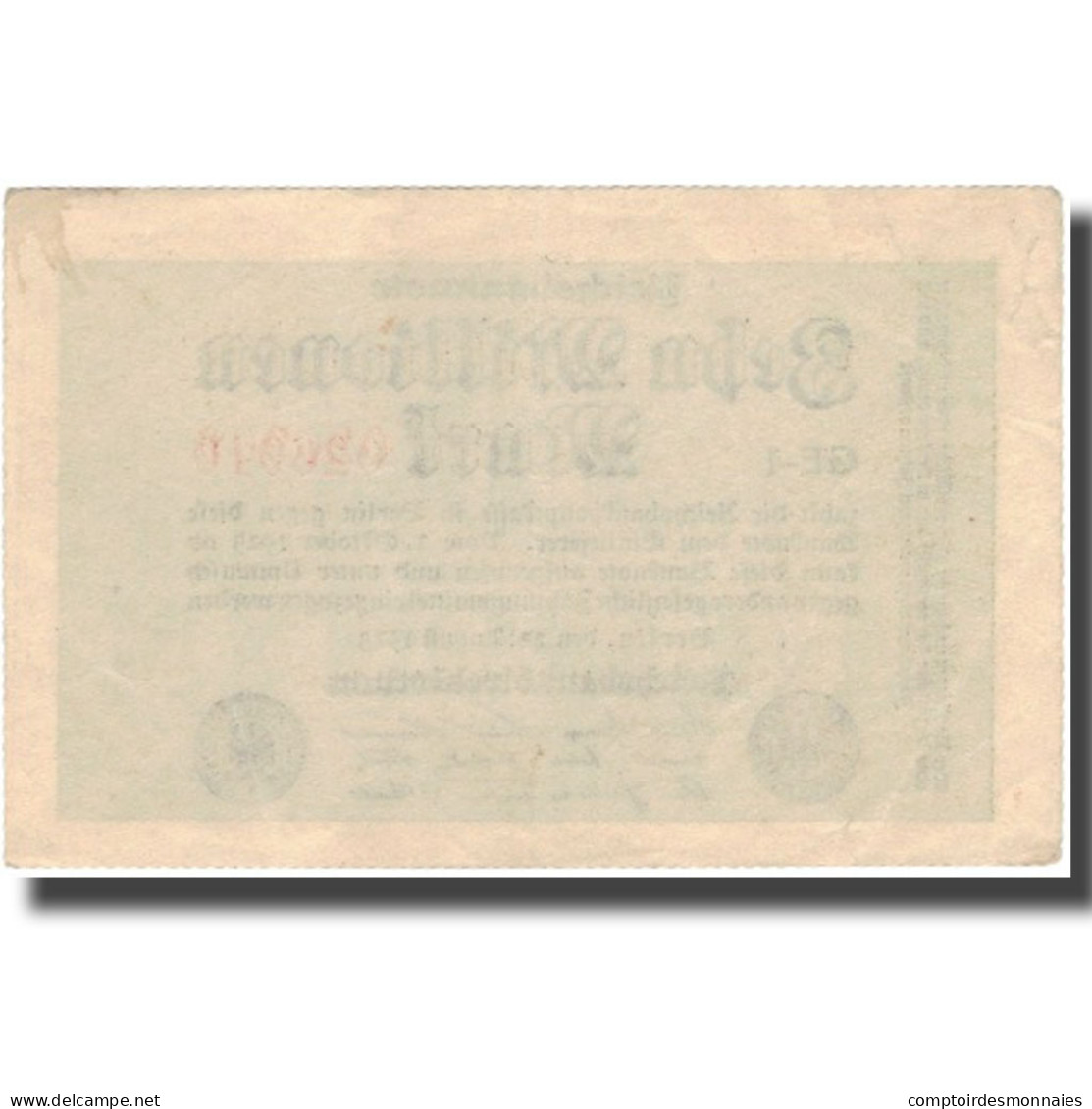 Billet, Allemagne, 10 Millionen Mark, 1923, 1923-08-22, KM:106a, TTB+ - 20 Mio. Mark