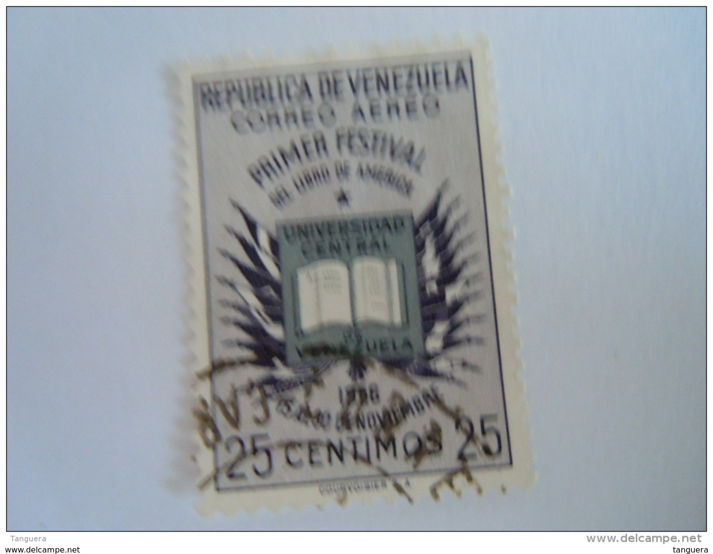 Venezuela 1956-57 Festival Américain Du Livre PA Yv 609 O Aériens Aéreo - Venezuela