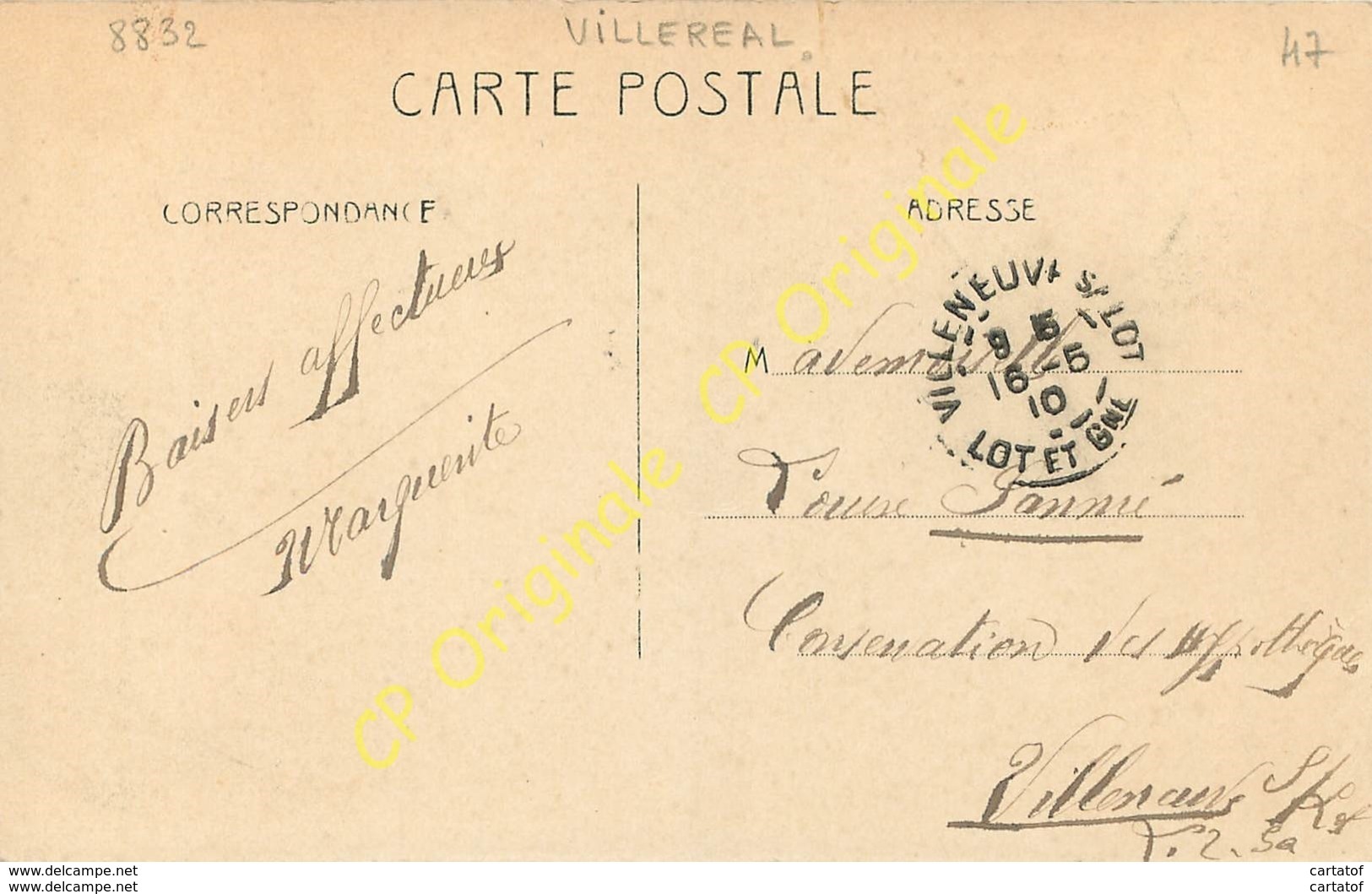 47.  VILLEREAL .  Place De La Mairie .  CPA Animée . - Autres & Non Classés