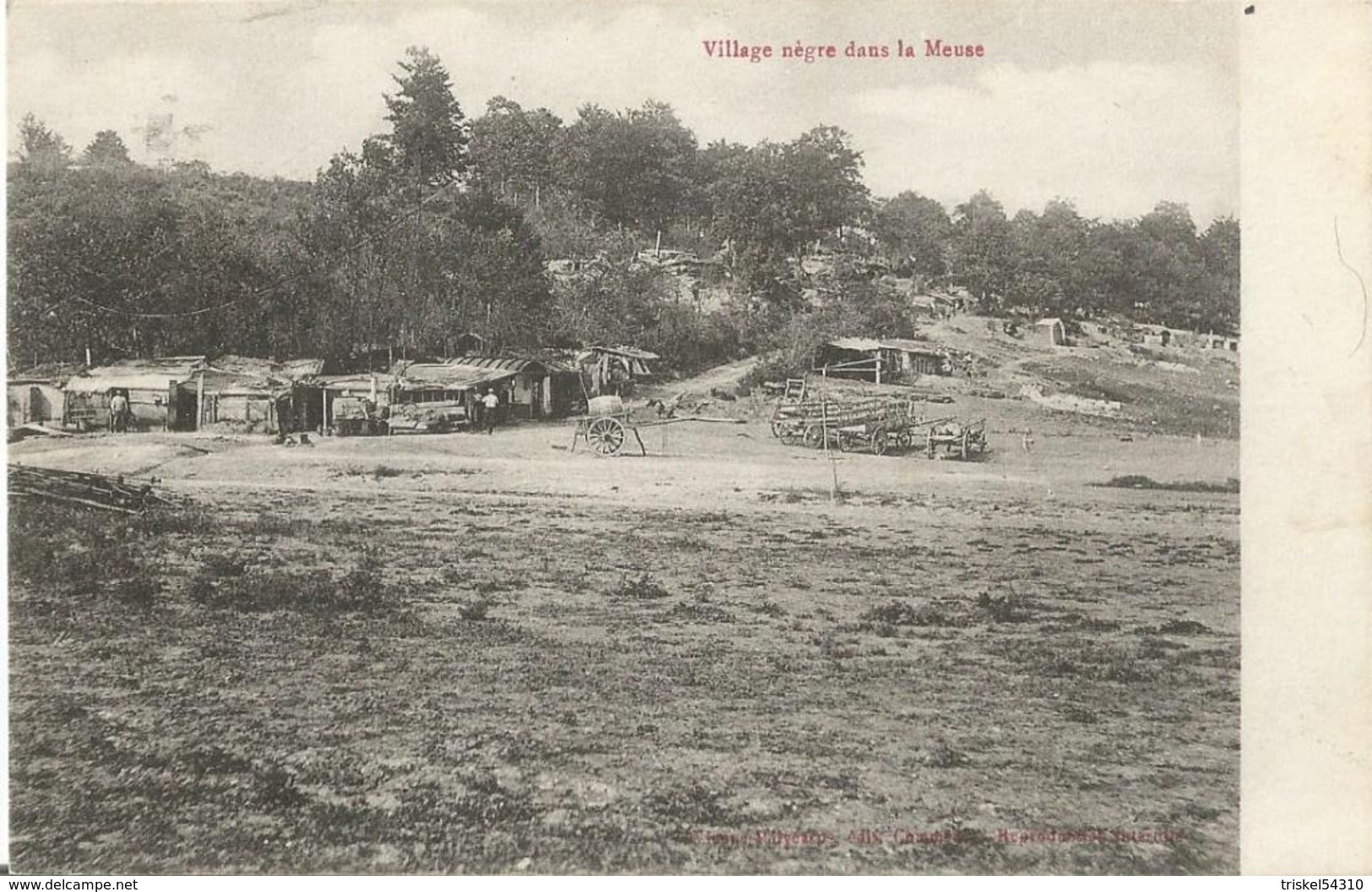 Carte Postale Soldats Français, Village Nègre Dans La Meuse / 14-18 / WW1 / POILU - 1914-18