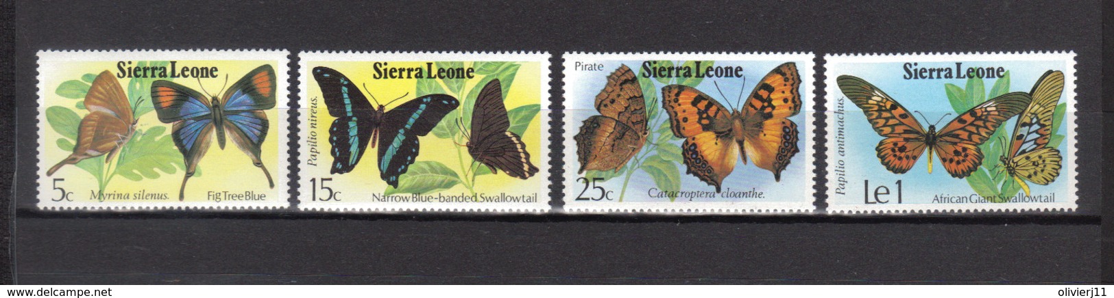 SIERRA LEONE Papillons N° 411 à 414 Neufs** Cote 6€ - Farfalle