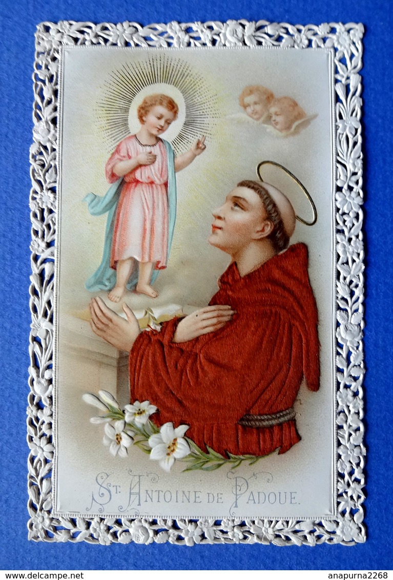 IMAGE RELIGIEUSE... SAINT ANTOINE DE PADOUE....HOLY CART ....SANTINI - Images Religieuses