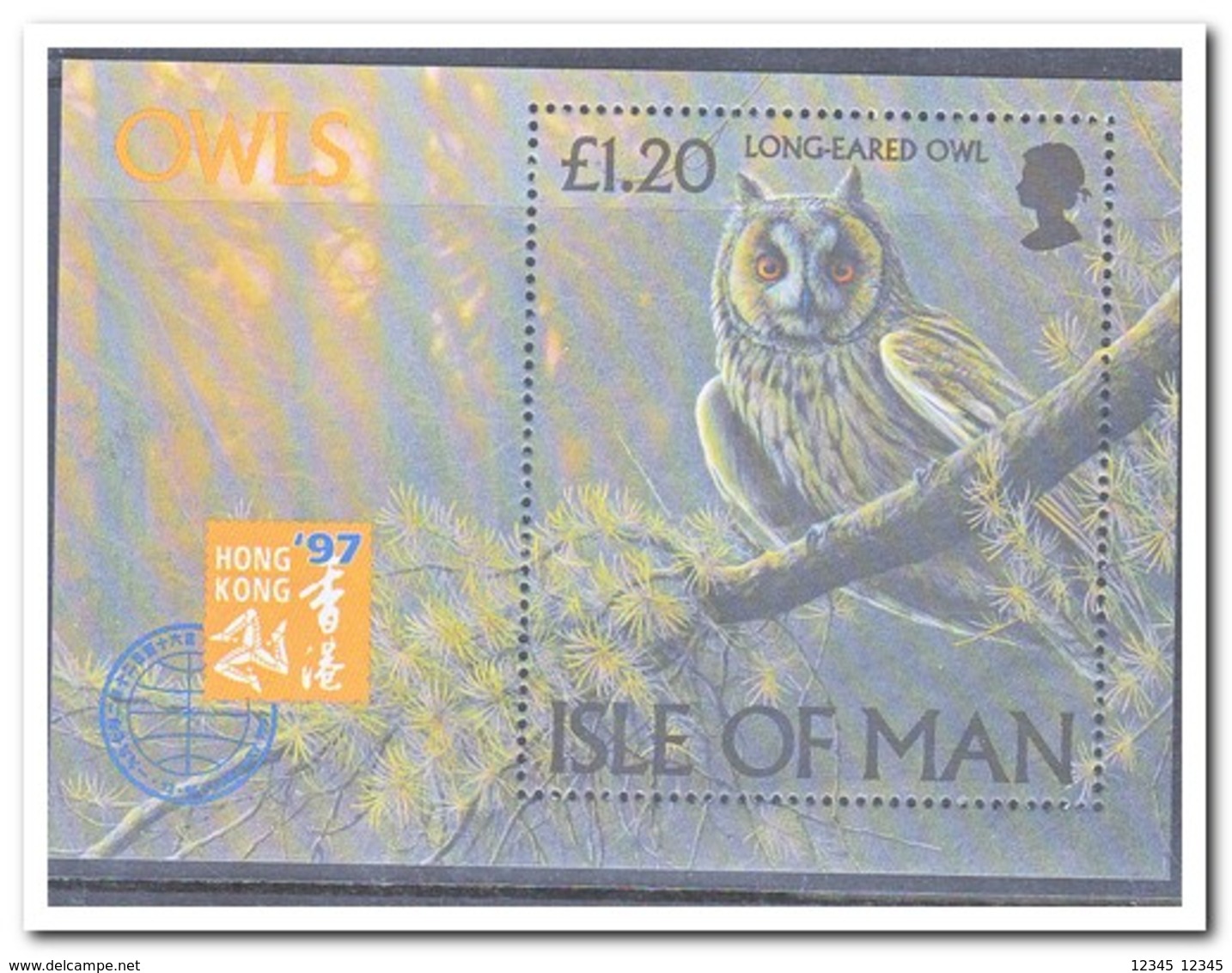 Man 1997, Postfris MNH, Birds, Owls - Man (Eiland)