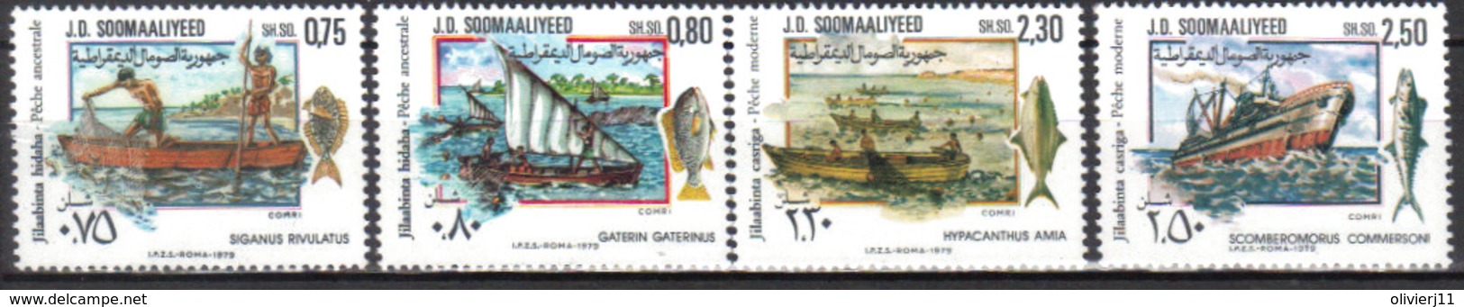 SOMALIE Bateaux De Pêche Et Poissons N° 231 à 234 Neufs** Cote 6,50€ - Somalie (1960-...)