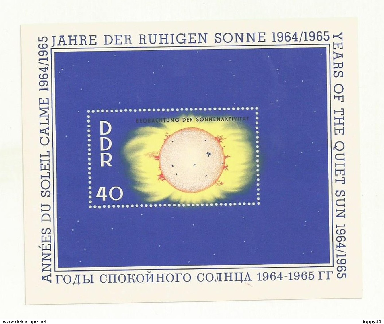 DDR  BLOC NEUF ANNEES DU SOLEIL CALME  1964/1965 - Autres & Non Classés