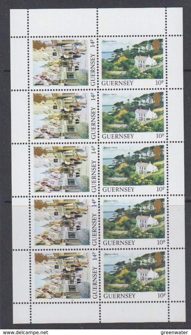 Guernsey 1984 Definitives / Landscapes Booklet Pane ** Mnh (41177A) - Guernsey