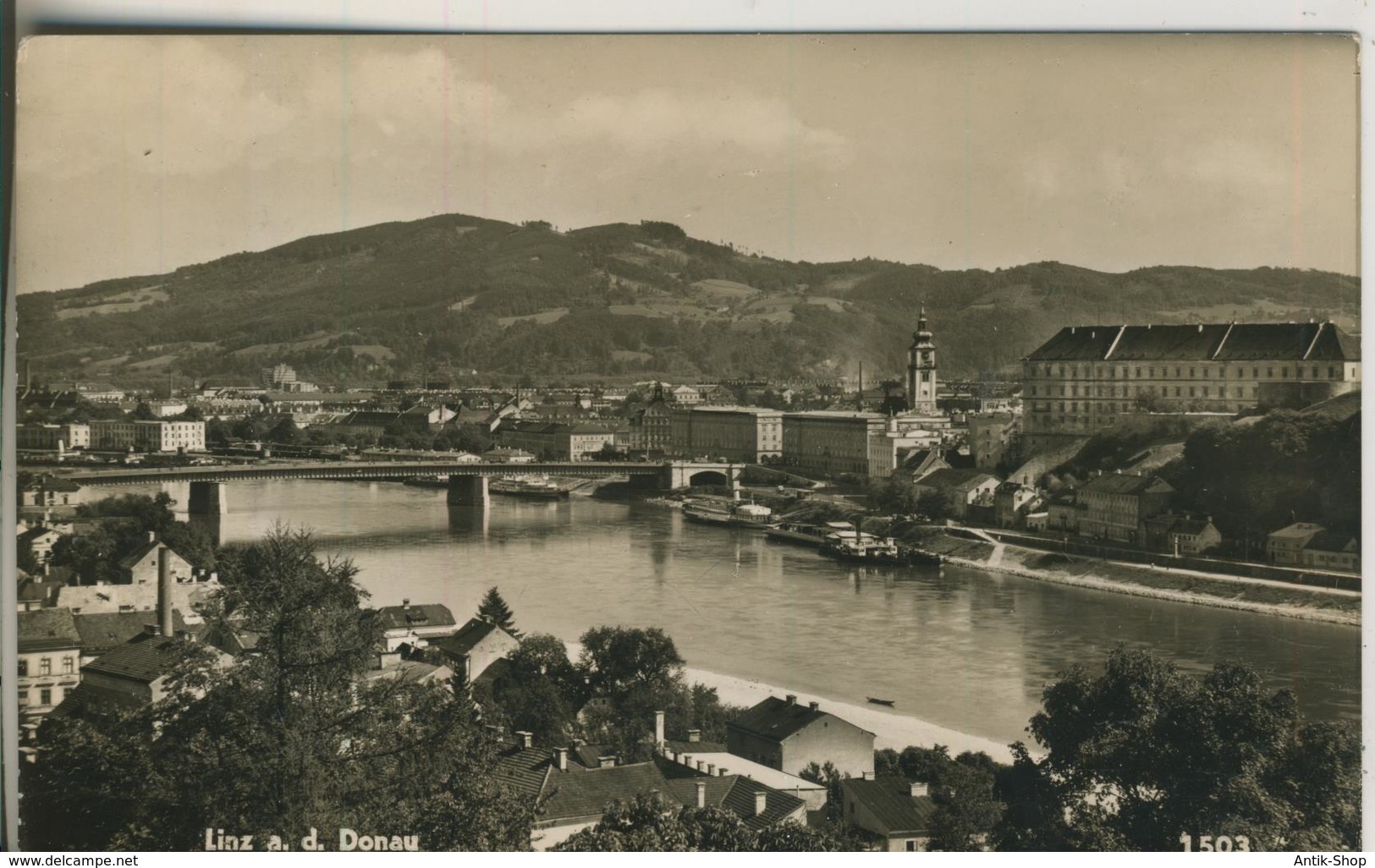 Linz V. 1955  Stadtansicht Mit Der Donau (2400) - Linz