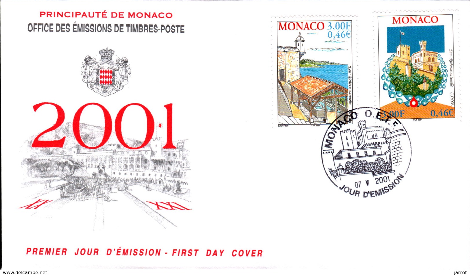 N° 2298 Et 2299 Europa 2001 L'eau - FDC