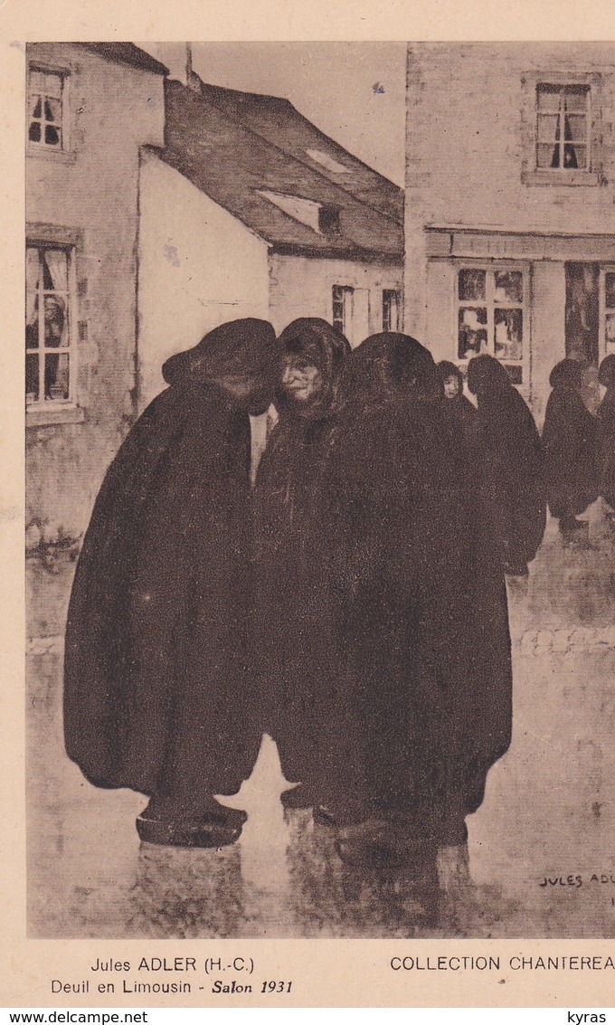 " DEUIL EN LIMOUSIN "  Tableau De Jules ADLER. Salon De Paris 1931 - Costumes