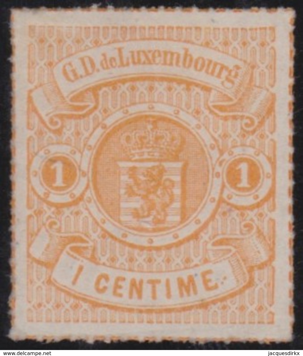 Luxembourg      .     Yvert  .    16 B     .        *    .          Ongebruikt   .     /   .    Mint-hinged - 1859-1880 Wapenschild