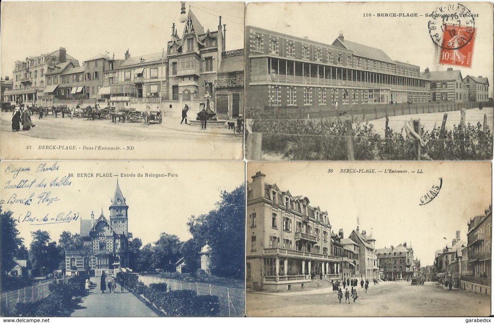 LOT DE 208 CARTES POSTALES ANCIENNES DU PAS DE CALAIS (62).