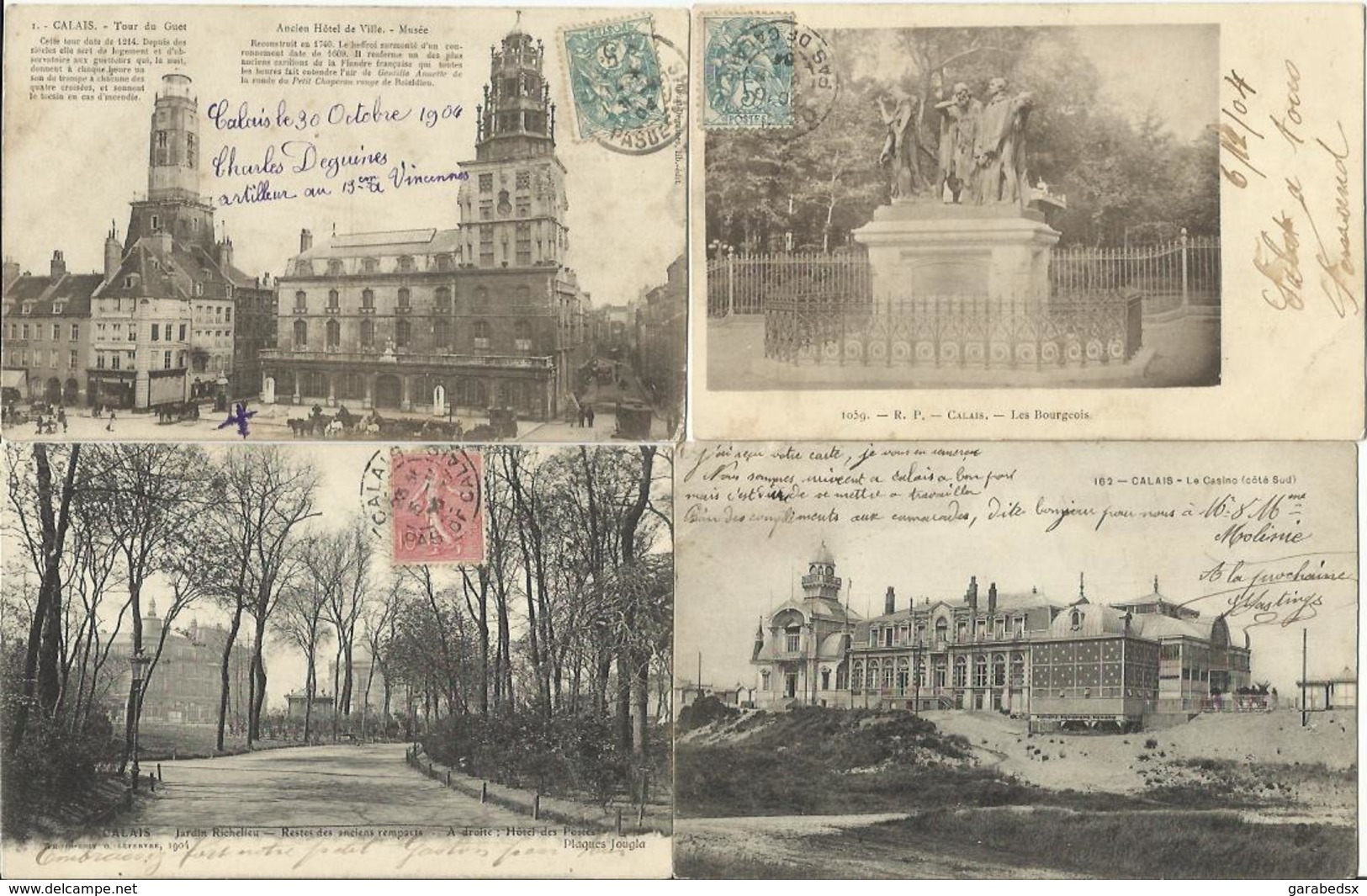 LOT DE 208 CARTES POSTALES ANCIENNES DU PAS DE CALAIS (62).