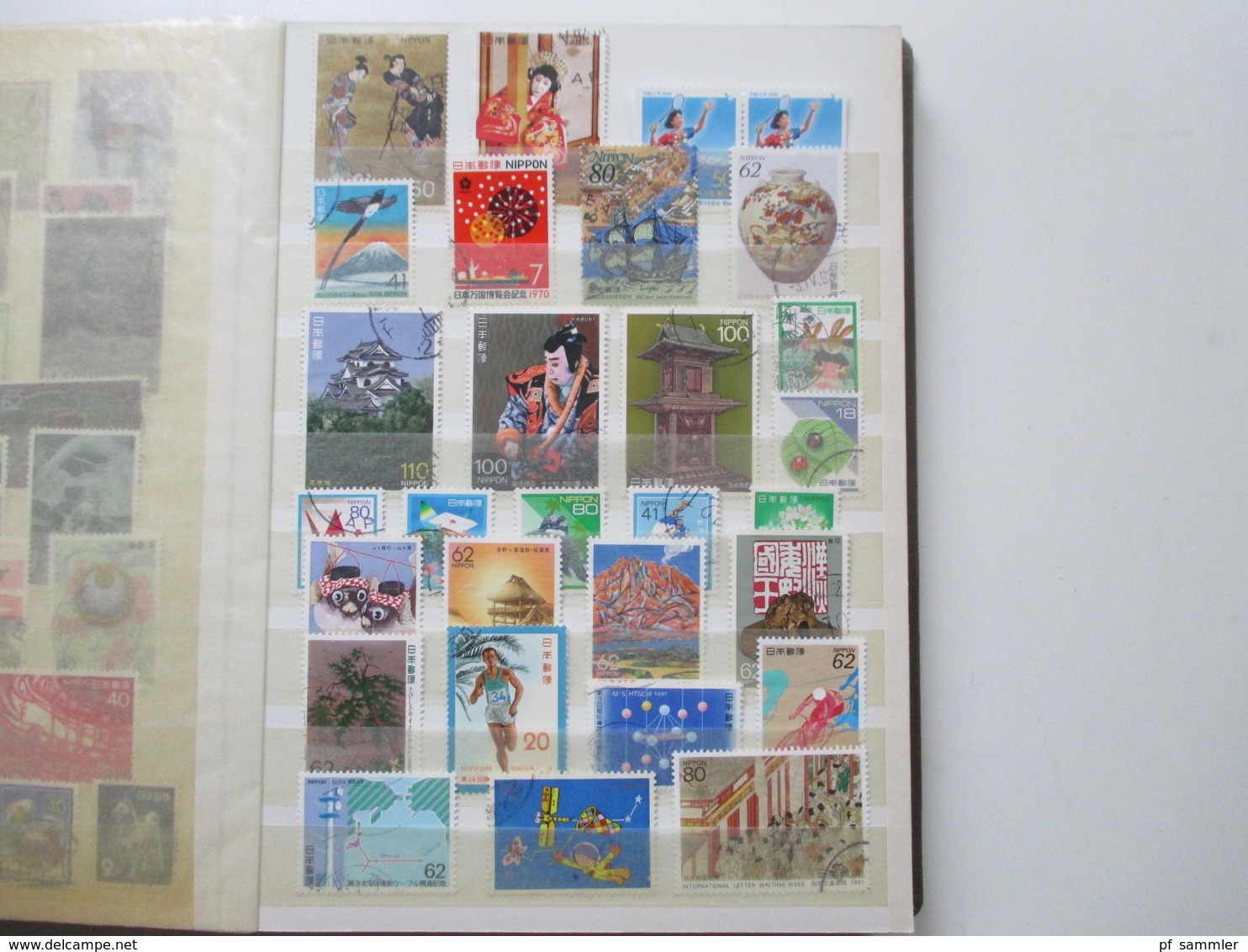 Album Japan ab Klassik - 1990er Jahre mit ca. 550 Marken + 2 Blocks! Überwiegend gestempelt! Fundgrube??!! Motivmarken