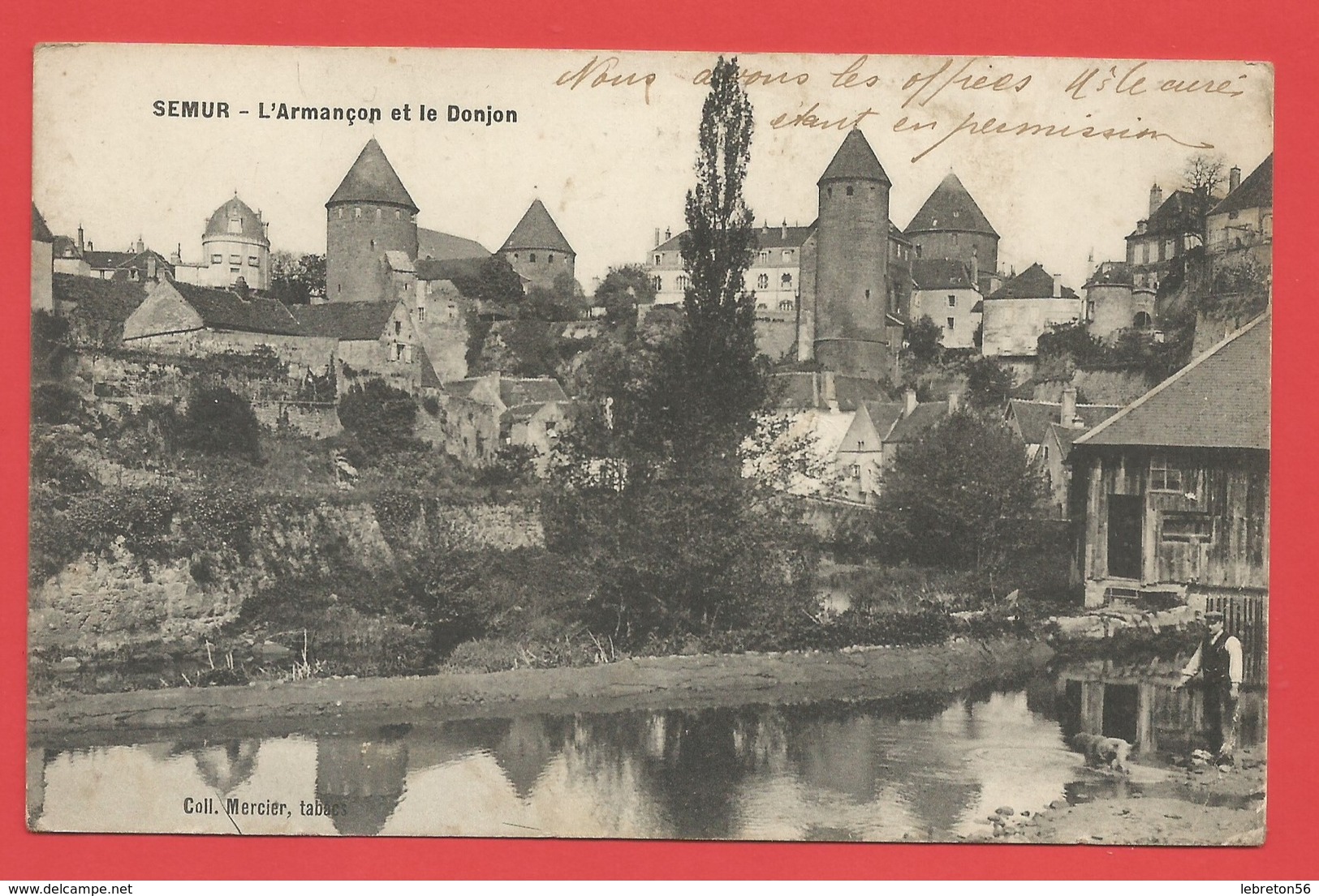 C.P.A.  (21)  " SEMUR " L'Armençon Et Le Donjon  ( Animée )  Voir 2 Photos - Semur