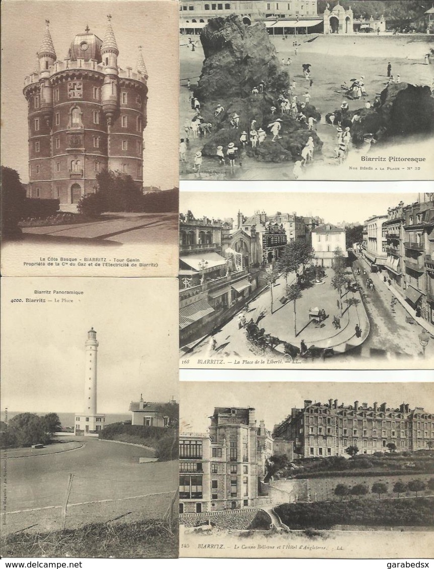 LOT DE 149 CARTES POSTALES ANCIENNES DE BIARRITZ (64). - Biarritz