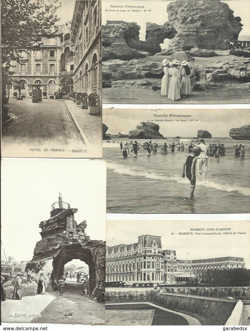 LOT DE 149 CARTES POSTALES ANCIENNES DE BIARRITZ (64). - Biarritz