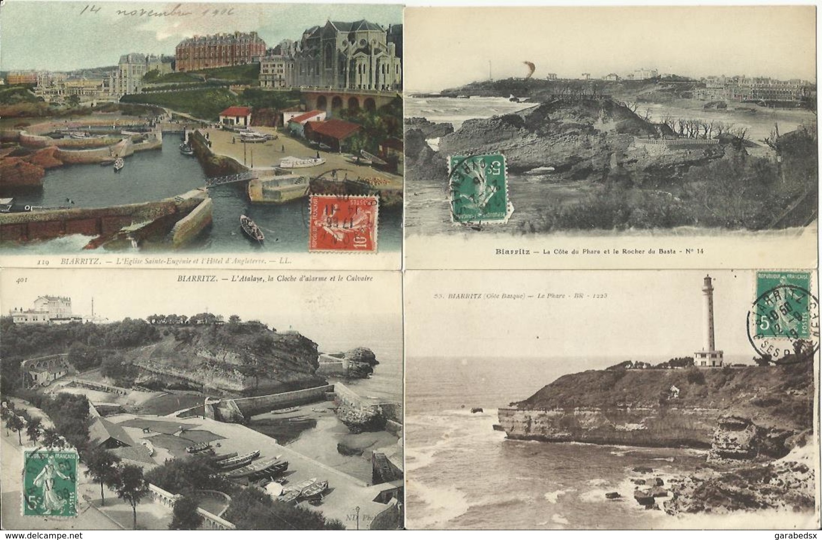 LOT DE 149 CARTES POSTALES ANCIENNES DE BIARRITZ (64). - Biarritz