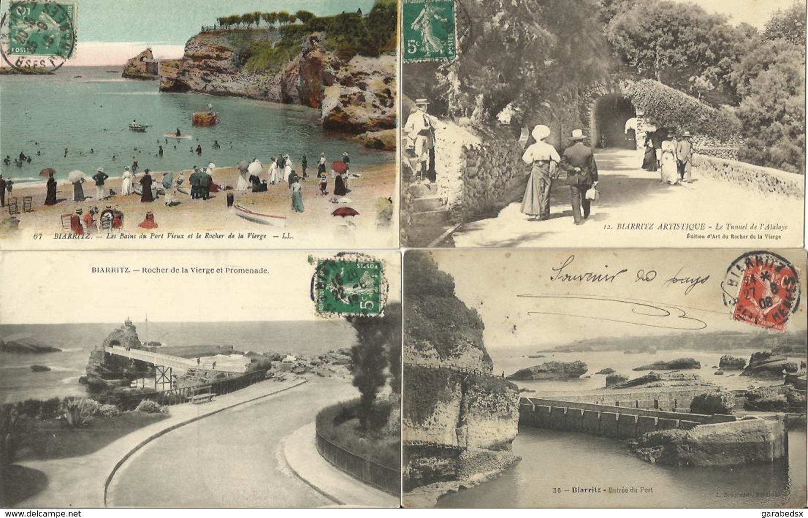 LOT DE 149 CARTES POSTALES ANCIENNES DE BIARRITZ (64). - Biarritz