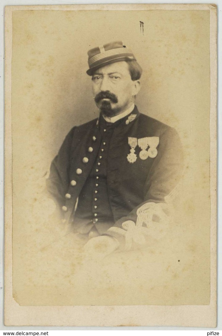CDV Militaire 1860-70  Charles à Blida . Commandant Villemette . Zouave ? - Ancianas (antes De 1900)