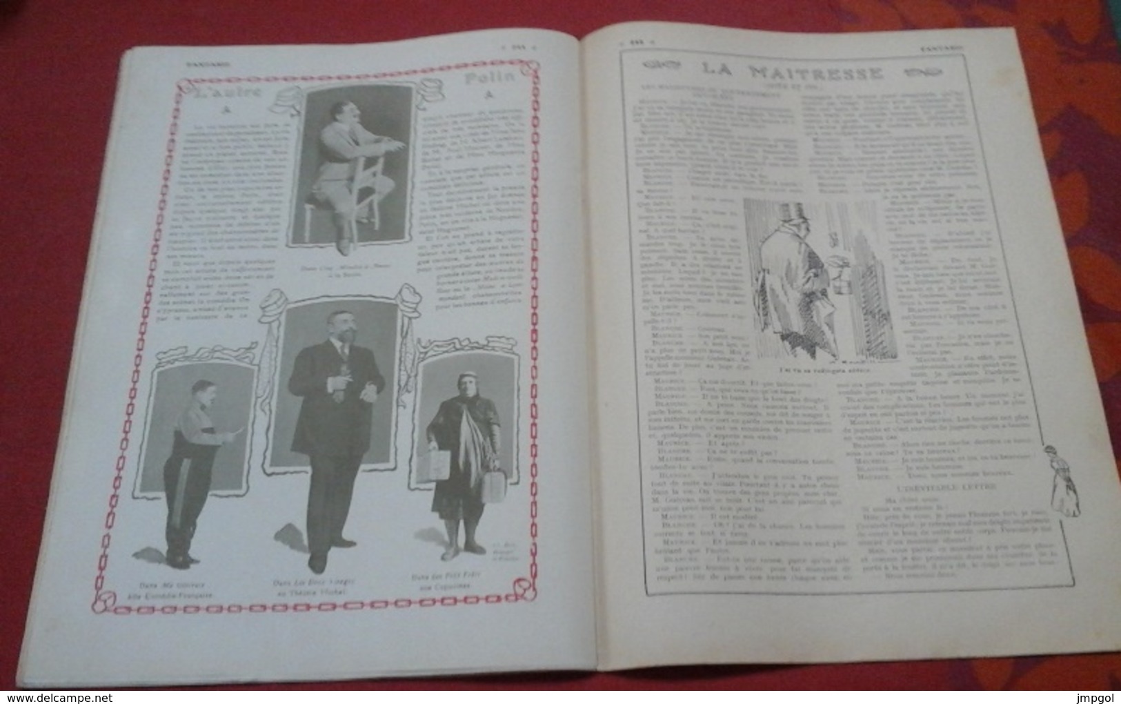 Revue Satirique FANTASIO N°79 1 Novembre 1909 Clémenceau,soeurs Wiesenthal,Revue Des Capucines,Jane Sabrier,Polin - 1900 - 1949