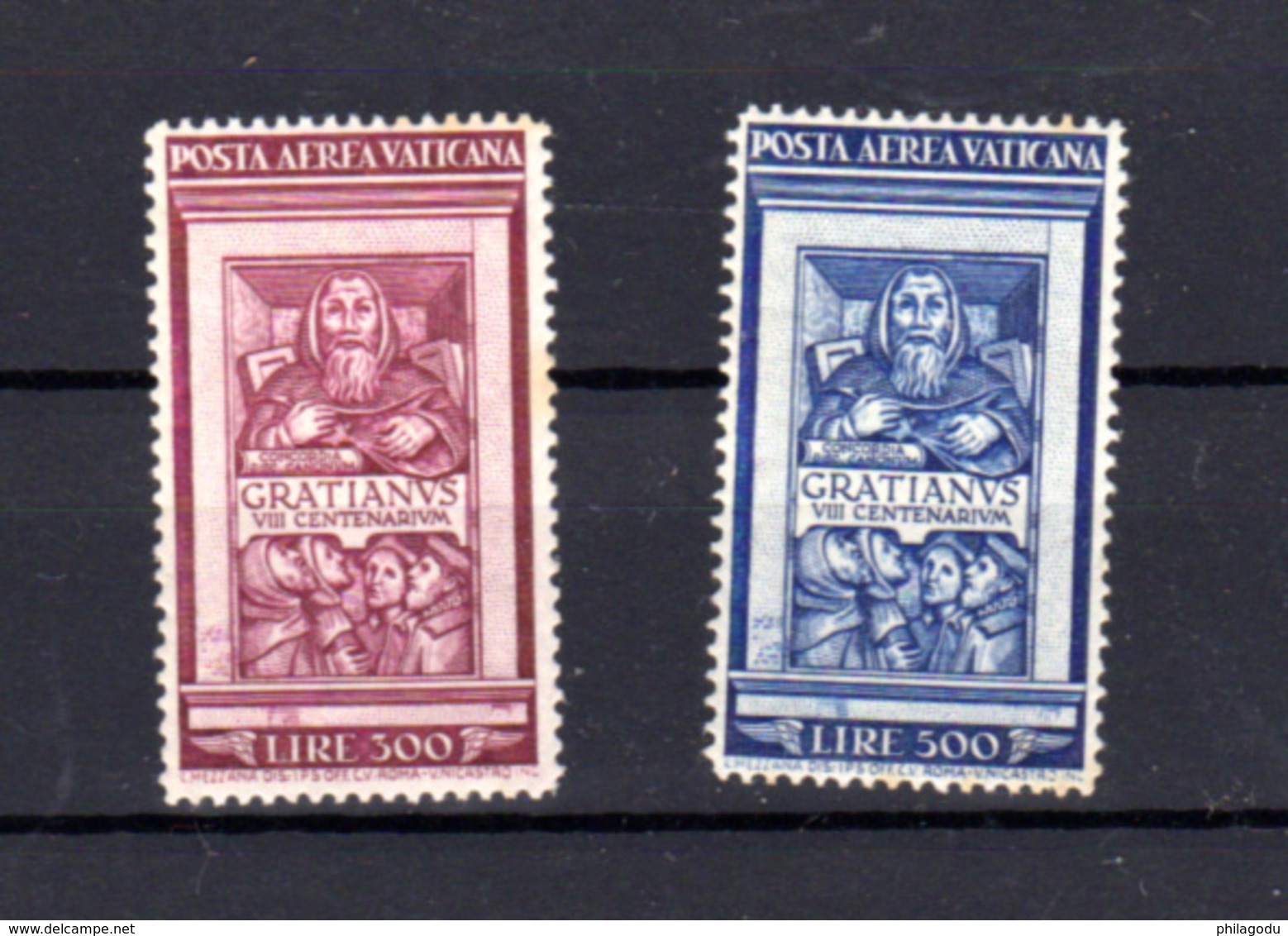 1951  Moine Gratien, PA 20 / 21**, (regommé, Trace Rouille), Cote 400 €,    Et Forte Cote En Ø - Unused Stamps