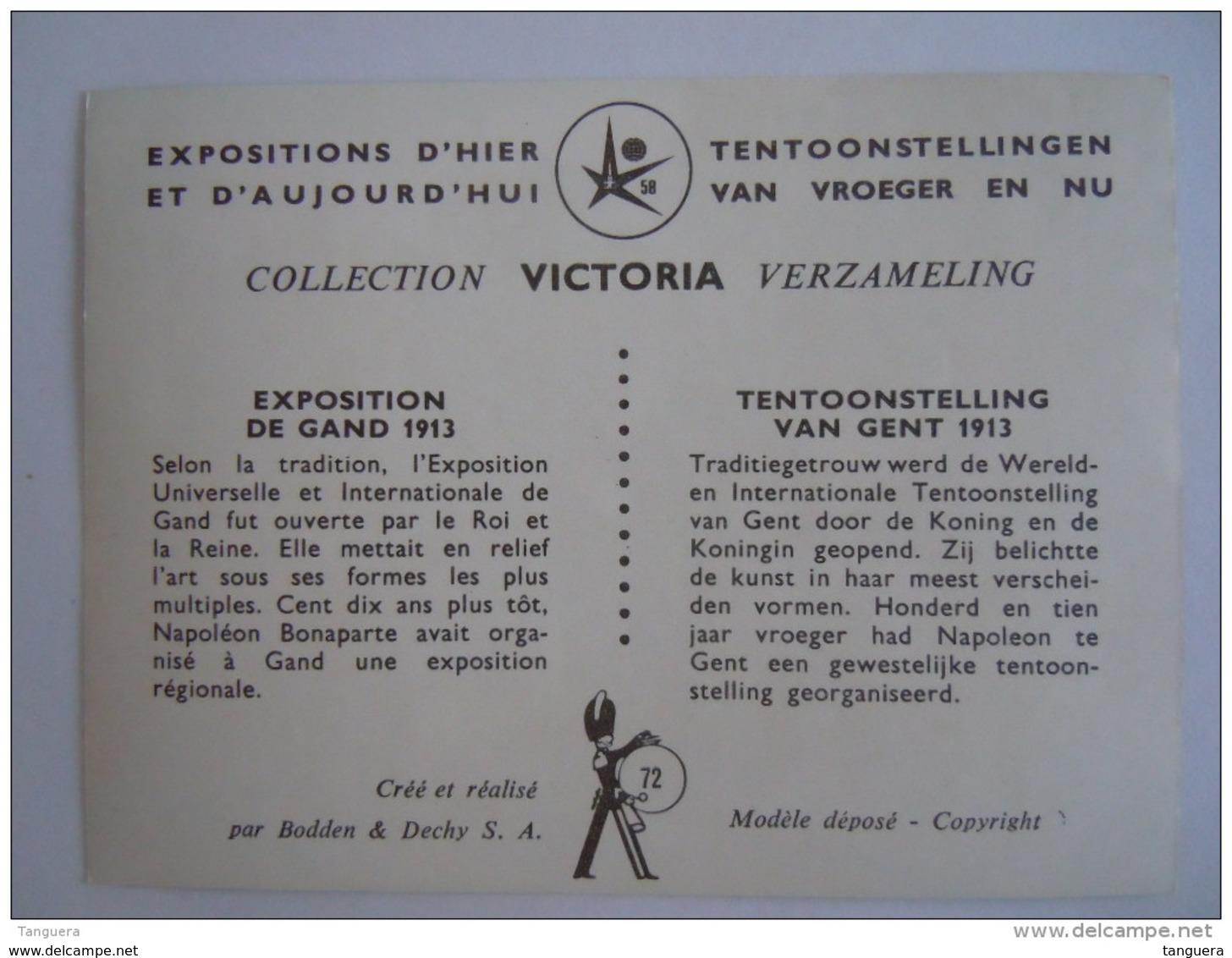 Chromo Victoria Expo 58 Expositions Tentoonstellingen 72 Exposition De Gand 1913 Tentoonstelling Van Gent 1913 - Victoria