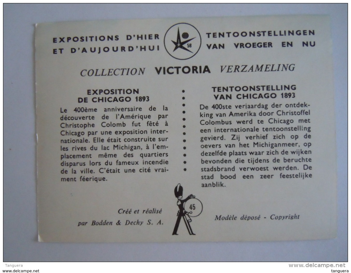 Chromo Victoria Expo 58 Expositions Tentoonstellingen 45 Exposition De Chicago 1893 Tentoonstelling Van Chicago 1893 - Victoria