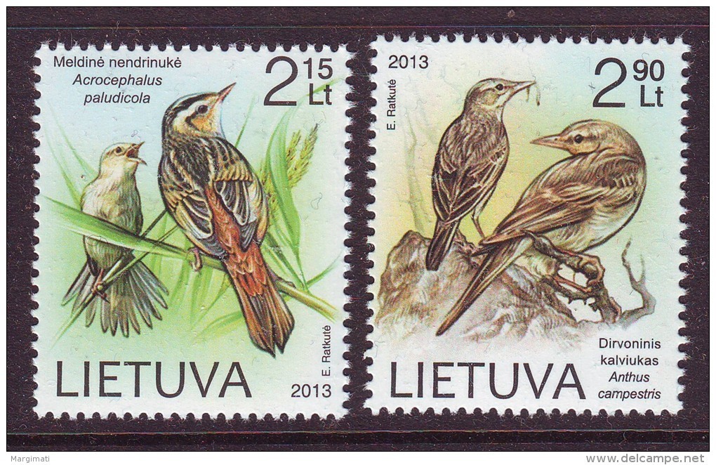 Litauen 2013. Vögel. 2 W. MNH. - Lithuania