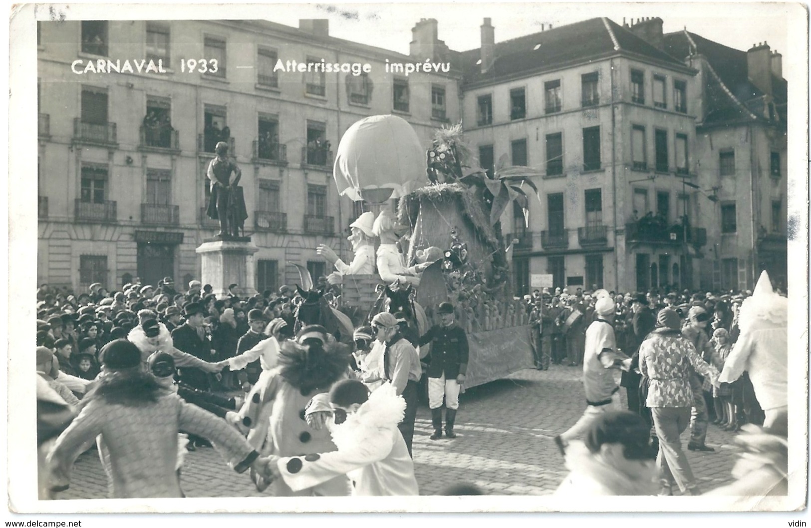 CHALON SUR SAONE Atterrissage Imprévu Sur Le Char De Carnaval 1933 Carte-photo - Chalon Sur Saone
