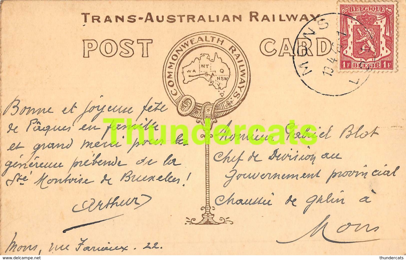 CPA AUSTRALIE AUSTRALIA PHOTO PORT AUGUSTA STATION TRAIN RAILWAY - Autres & Non Classés