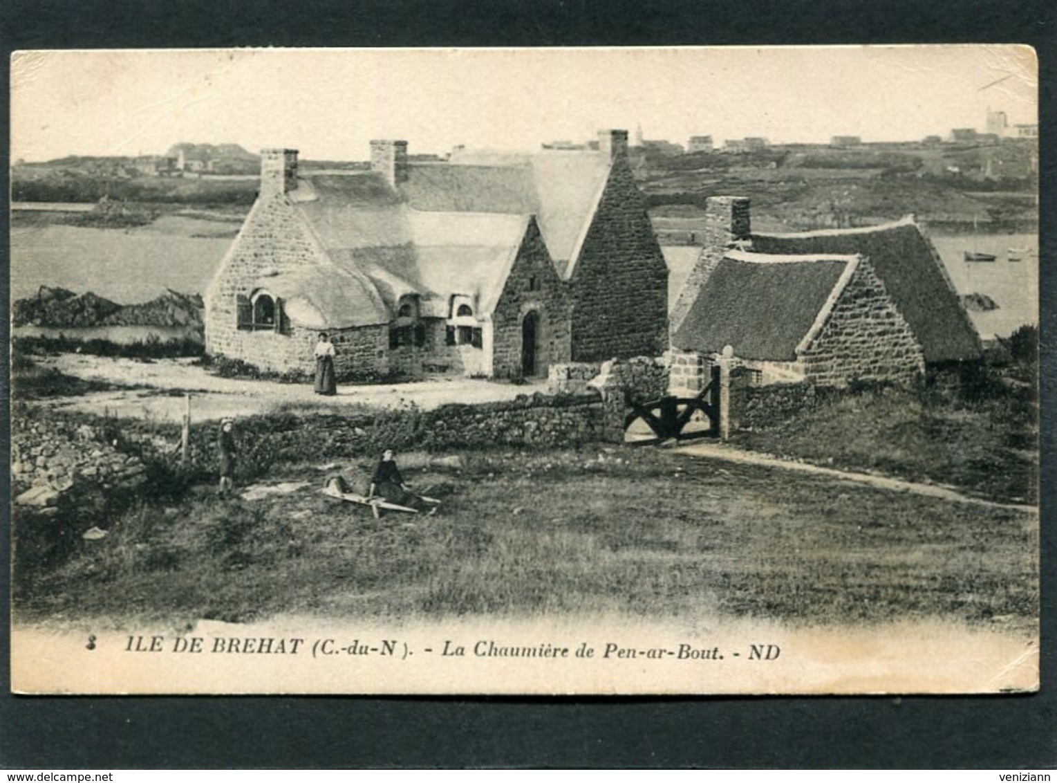 CPA - ILE DE BREHAT - La Chaumière De Pen Ar Bout, Animé - Ile De Bréhat