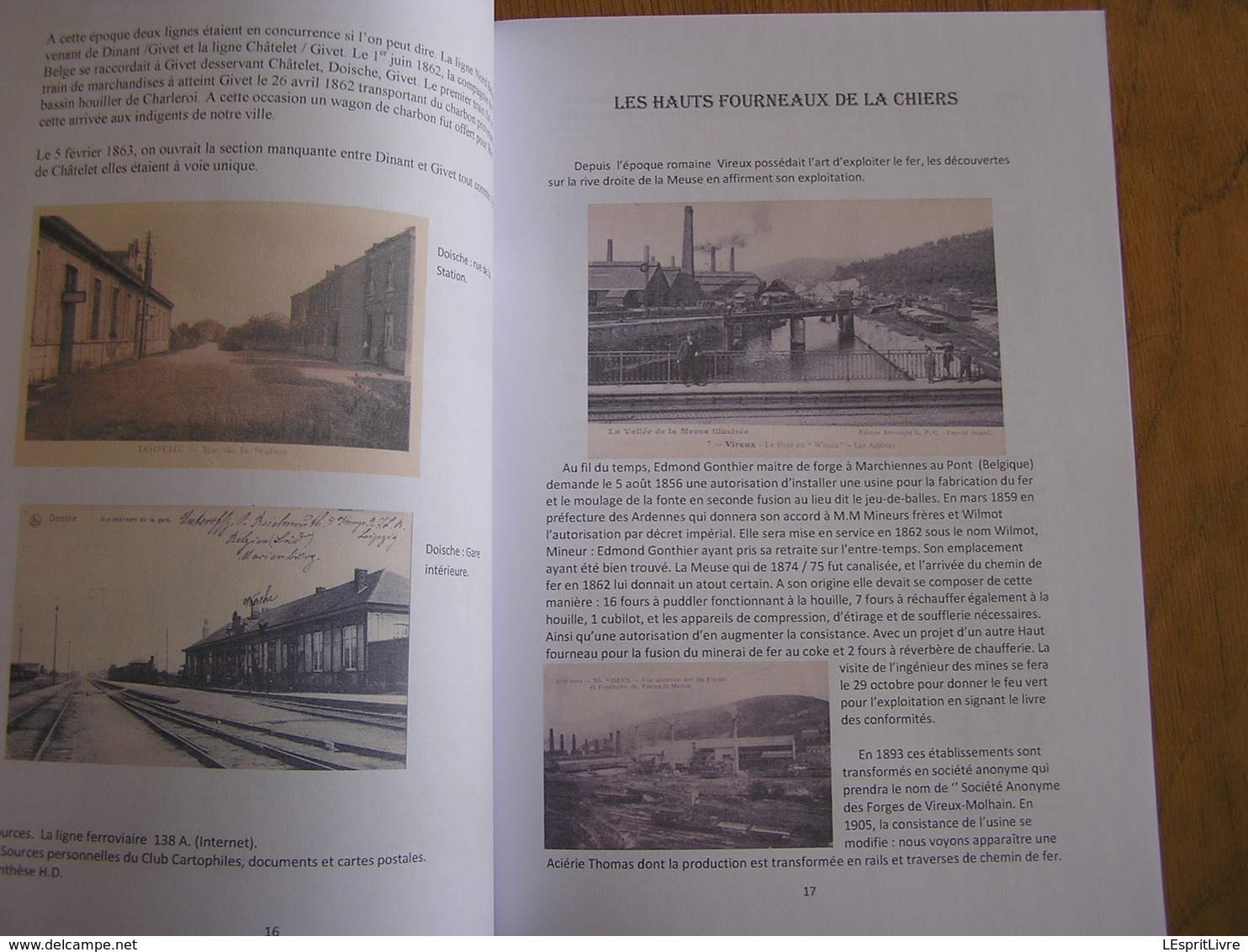 LA GAZETTE DU CLUB CARTOPHILE GIVETOIS N° 10 Givet Chemins de Fer Ligne 138 A Florennes Doische Vireux Usine Chiers