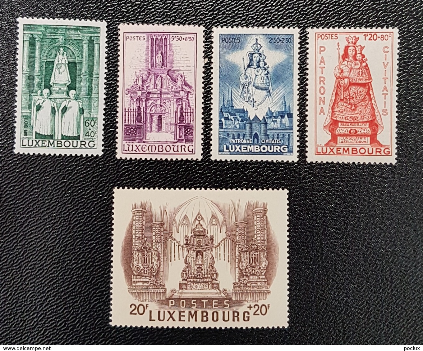 Luxembourg Série Patrona Civilitis 1945 MI382-386 - Ongebruikt