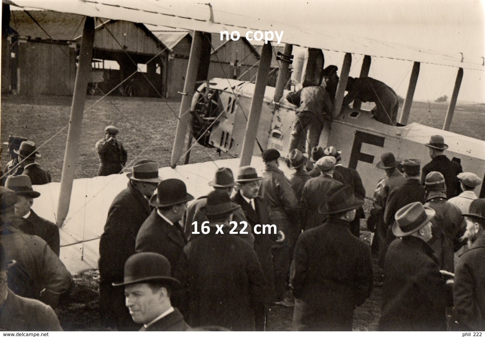 4 Photographie Originales  Avion Farman Visite Officiers Français Années 1920 - Aviation